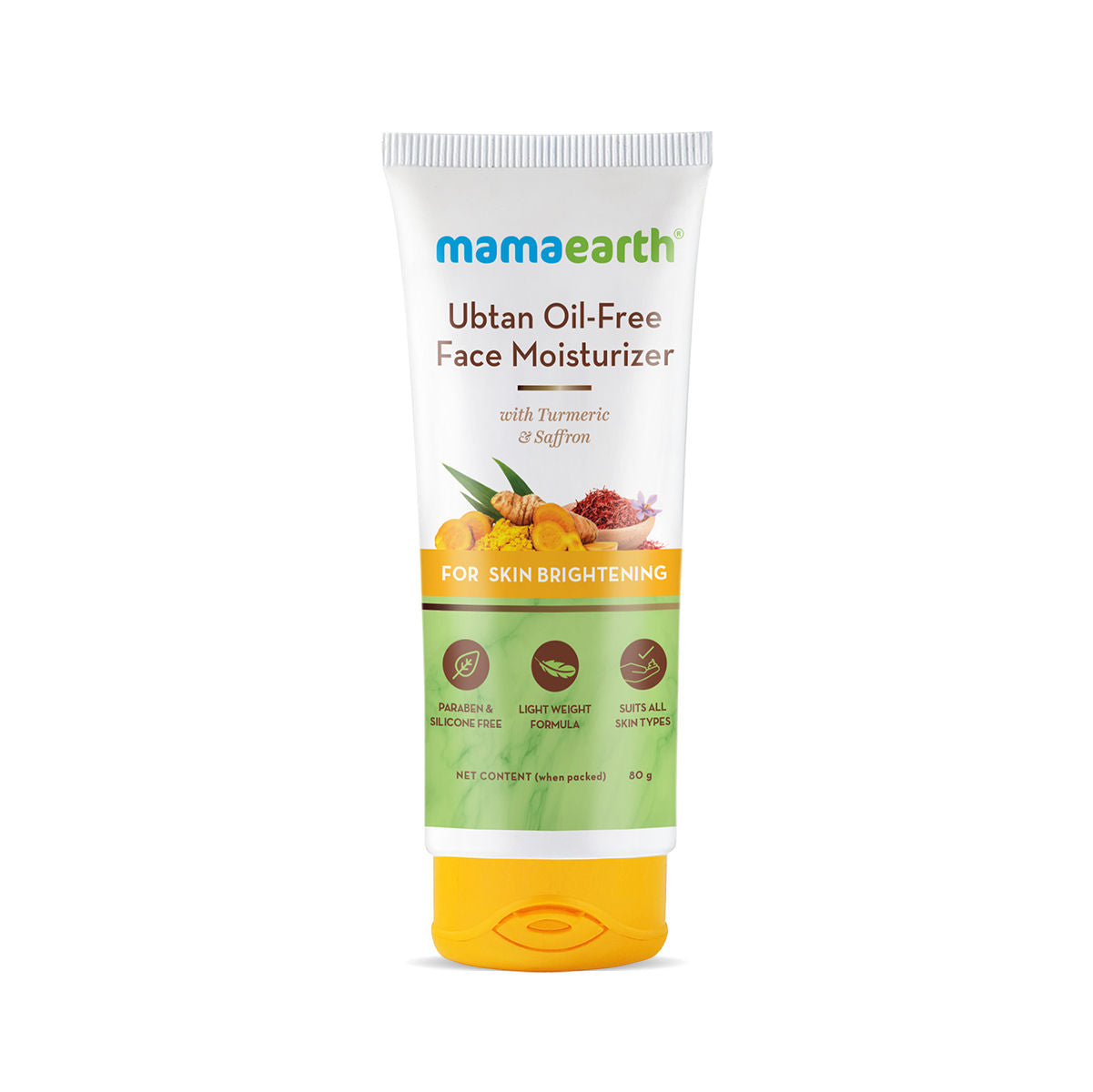 Mamaearth Ubtan Oil-Free Face Moisturizer With Turmeric & Saffron For Skin Brightening