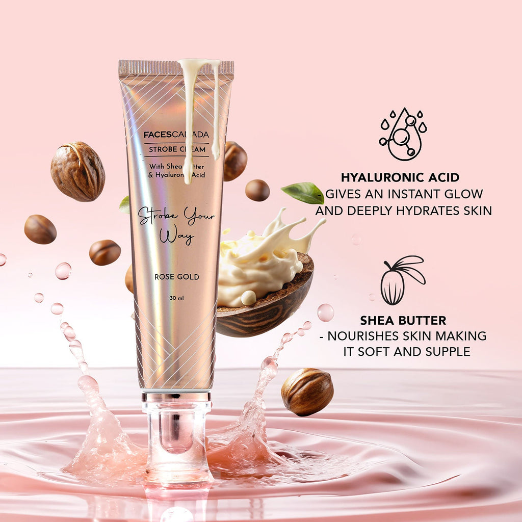 Faces Canada Strobe Cream Primer + Highlighter + Moisturizer With Hyaluronic Acid