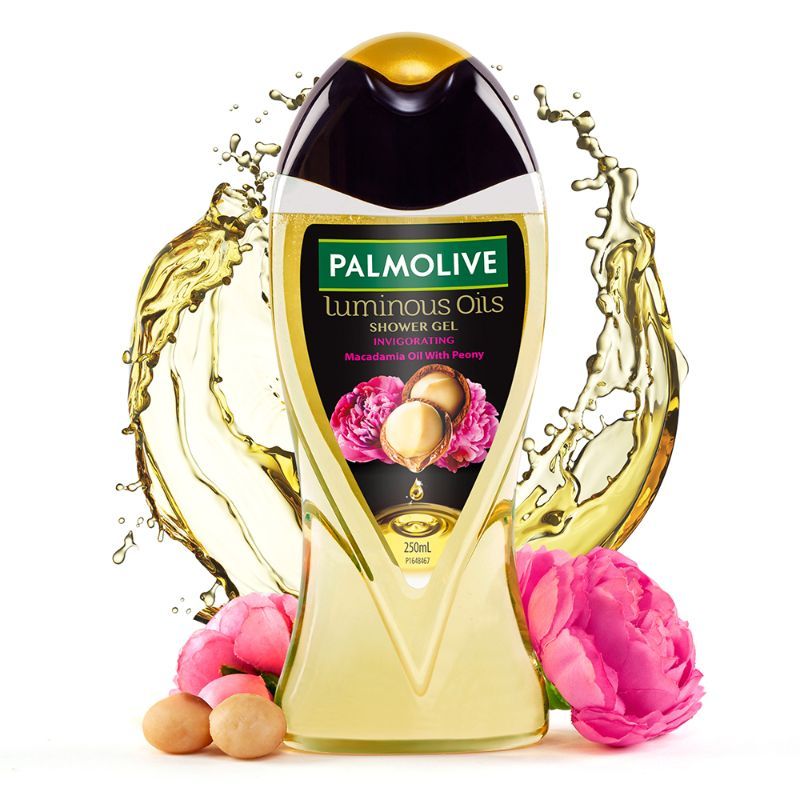 Palmolive Macadamia Oil & Peony Flower Luminous Oils Invigorating, Moisturizing Body Wash