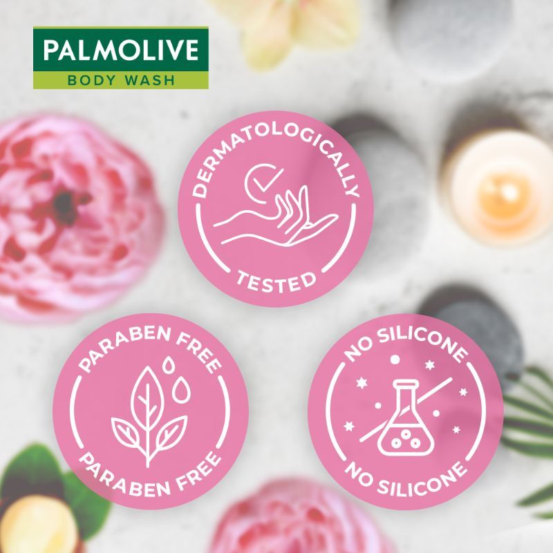 Palmolive Macadamia Oil & Peony Flower Luminous Oils Invigorating, Moisturizing Body Wash