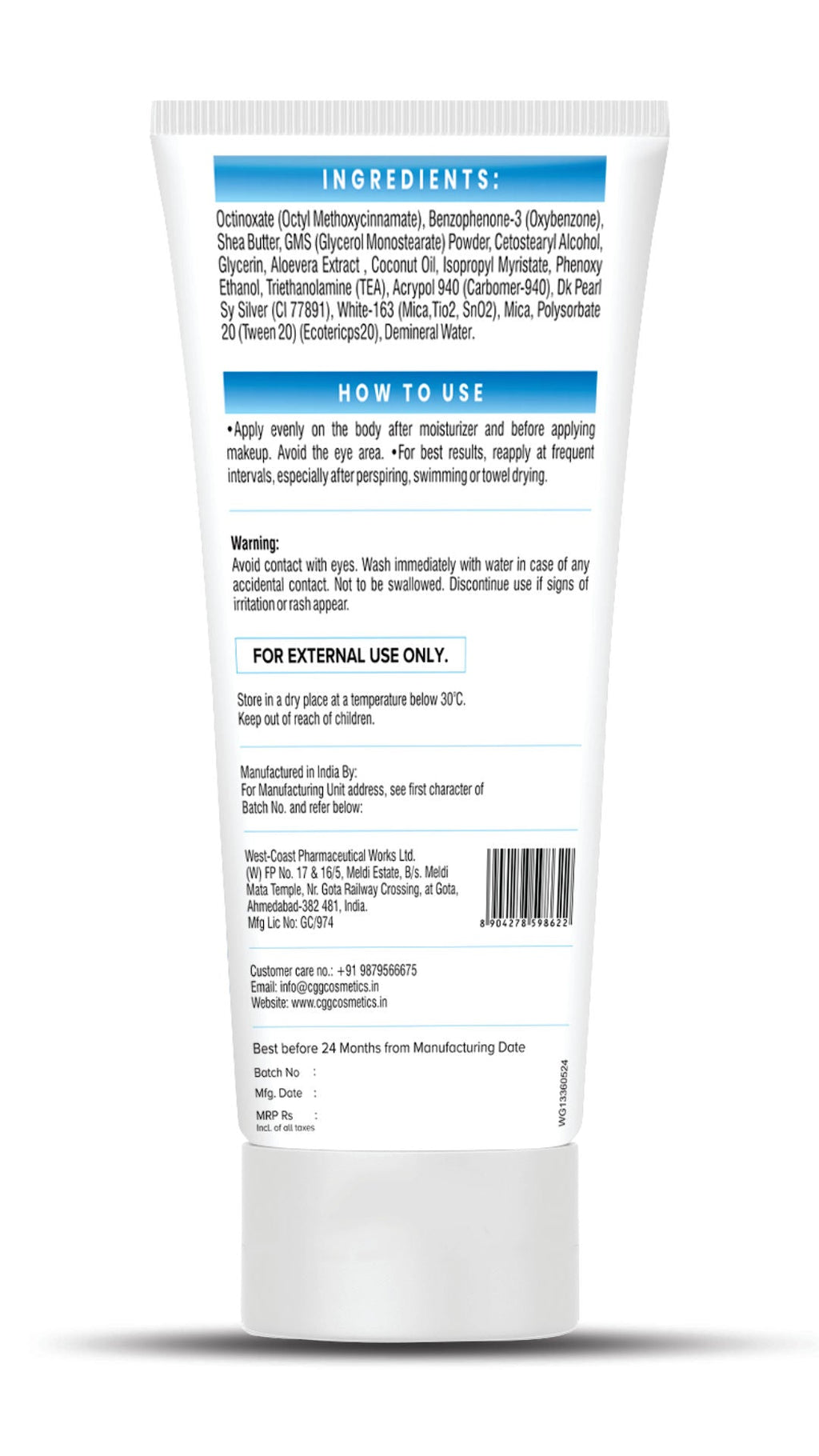 CGG Better than Bae Aqua Bomb Sunscreen With Highlighter SPF 45 PA+++ For All Skin Types