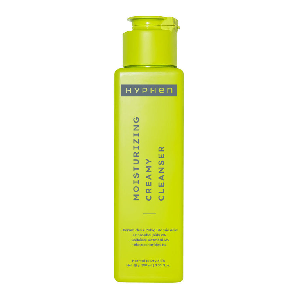 Hyphen Moisturizing Cream for Dry Skin 2% Ceramides + Polyglutamic Acid Gentle Cleanser