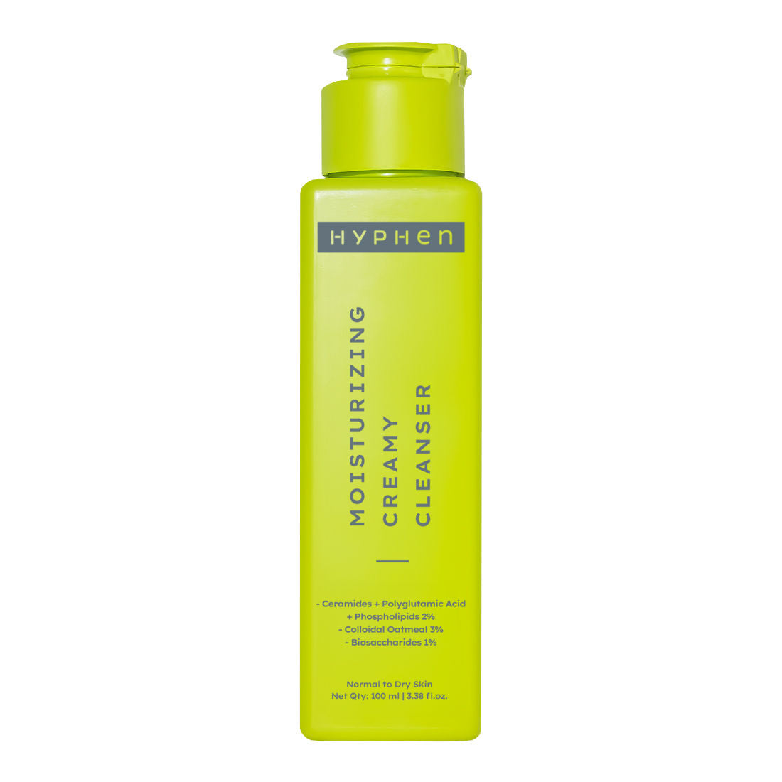 Hyphen Moisturizing Cream for Dry Skin 2% Ceramides + Polyglutamic Acid Gentle Cleanser