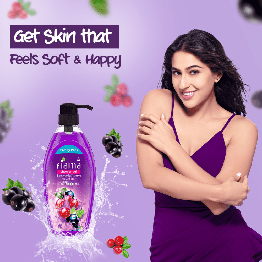 Fiama Shower Gel Blackcurrant & Bearberry Body Wash With Skin Conditioners For Radiant Glow