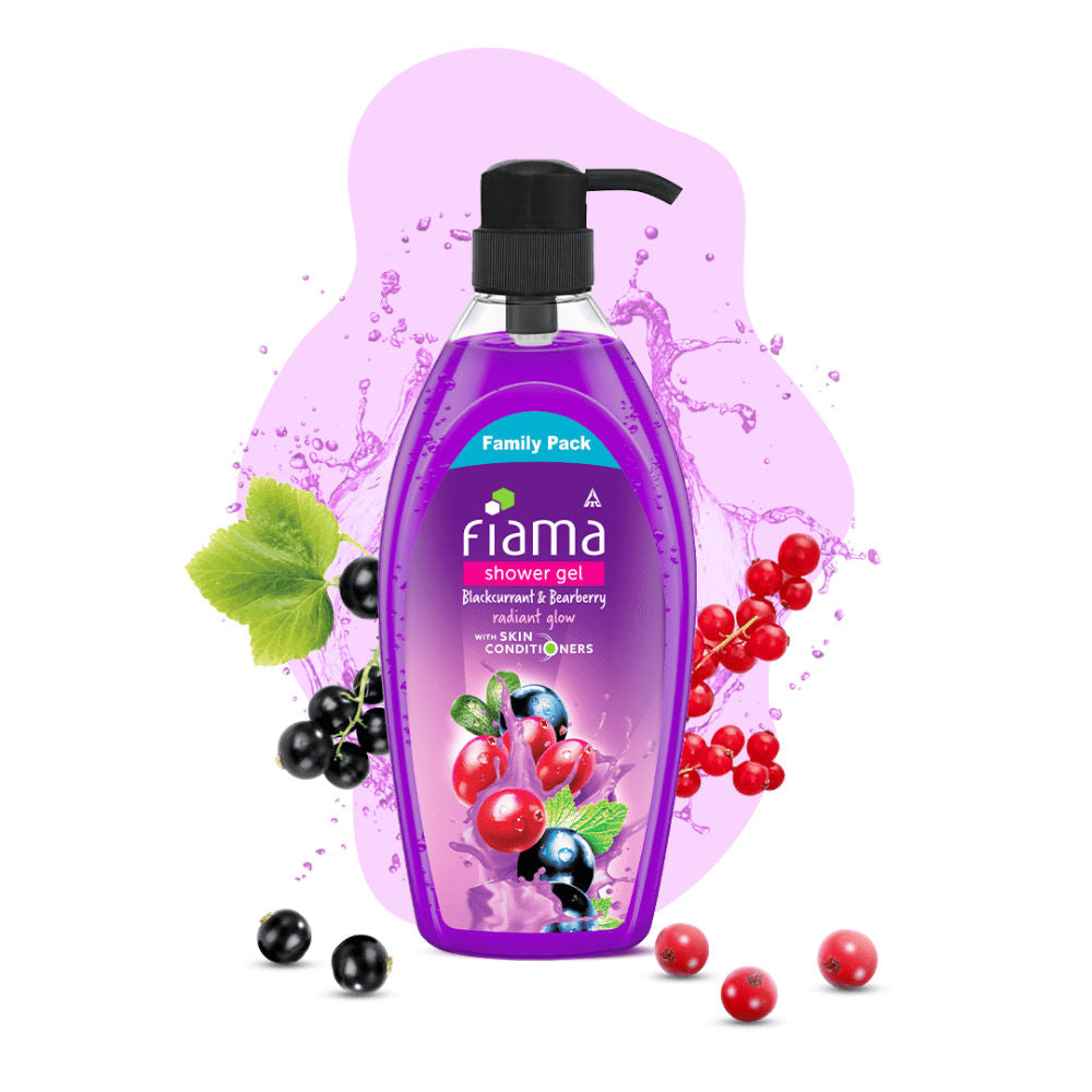 Fiama Shower Gel Blackcurrant & Bearberry Body Wash With Skin Conditioners For Radiant Glow