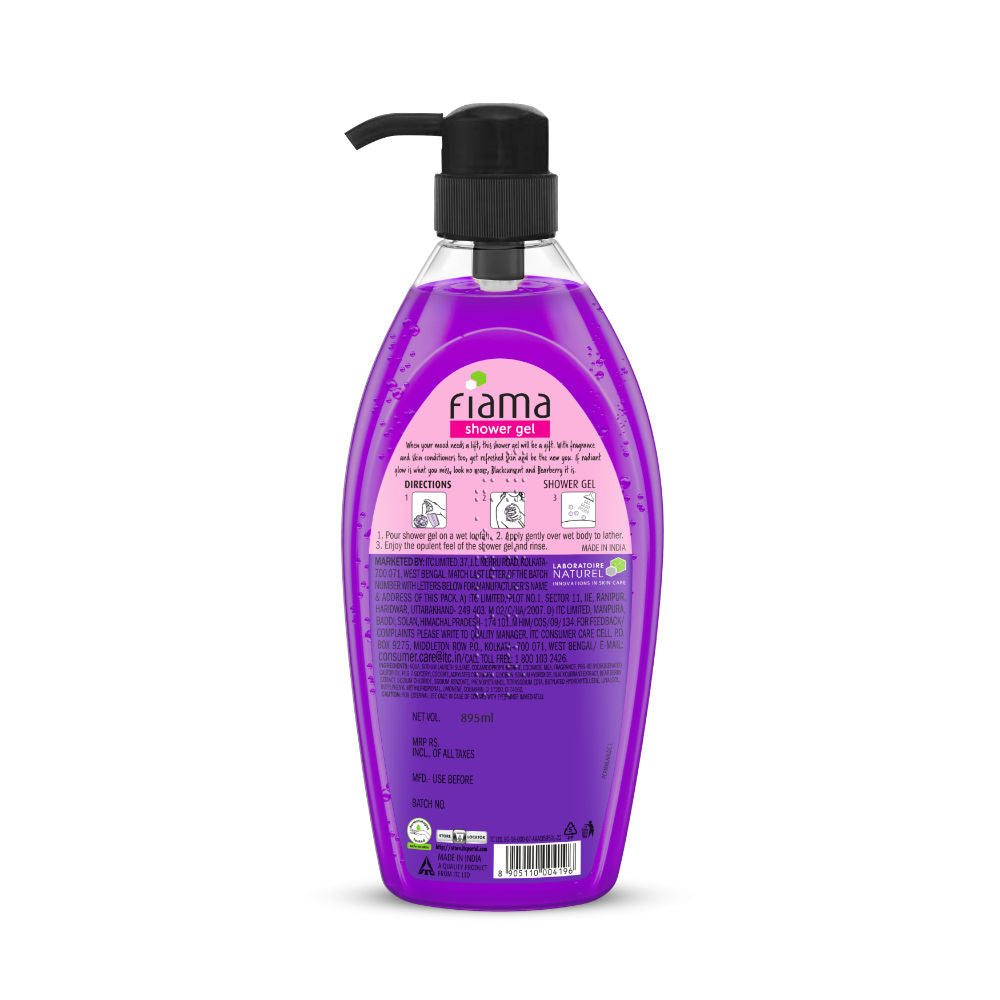 Fiama Shower Gel Blackcurrant & Bearberry Body Wash With Skin Conditioners For Radiant Glow