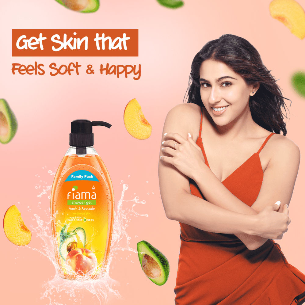 Fiama Shower Gel Peach & Avocado Body Wash For Soft Moisturised & Hydrating Skin