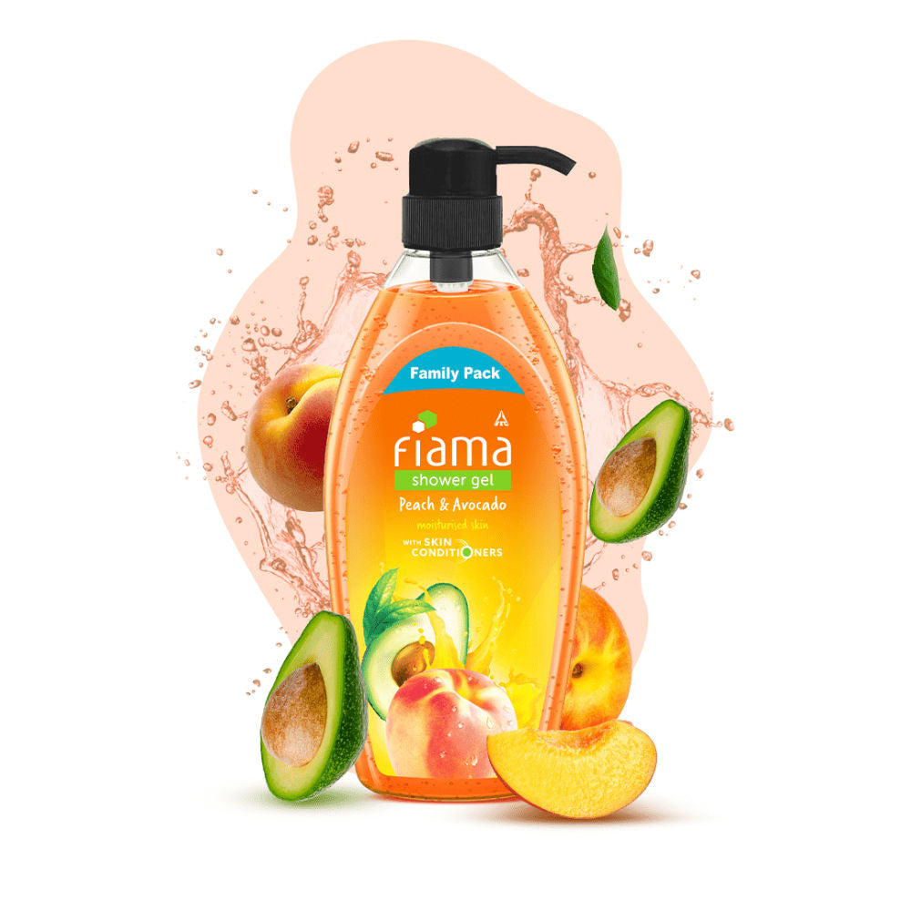Fiama Shower Gel Peach & Avocado Body Wash For Soft Moisturised & Hydrating Skin