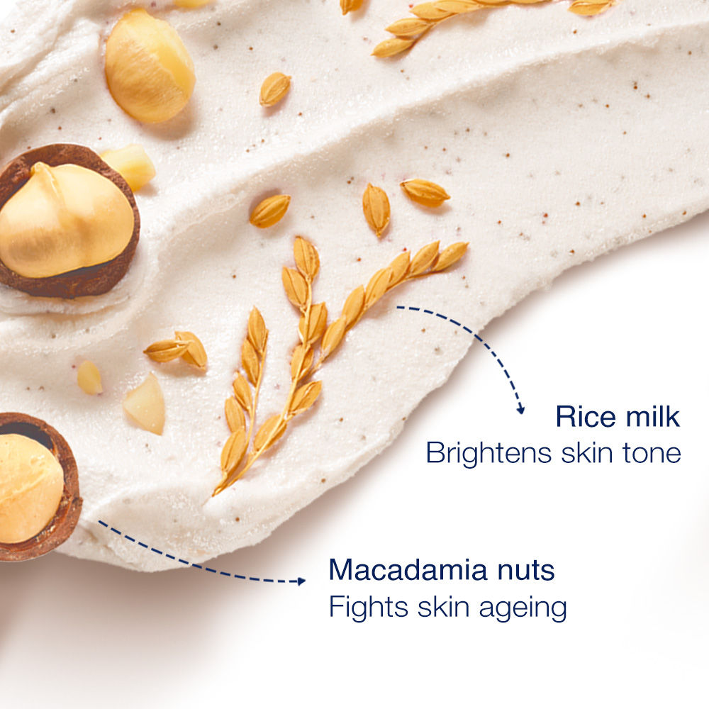 Dove Crushed Macadamia & Rice Milk Moderate Exfoliating Body Scrub