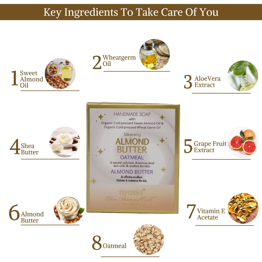 Nyassa Silkening Almond Butter Luxurious Handmade Soap