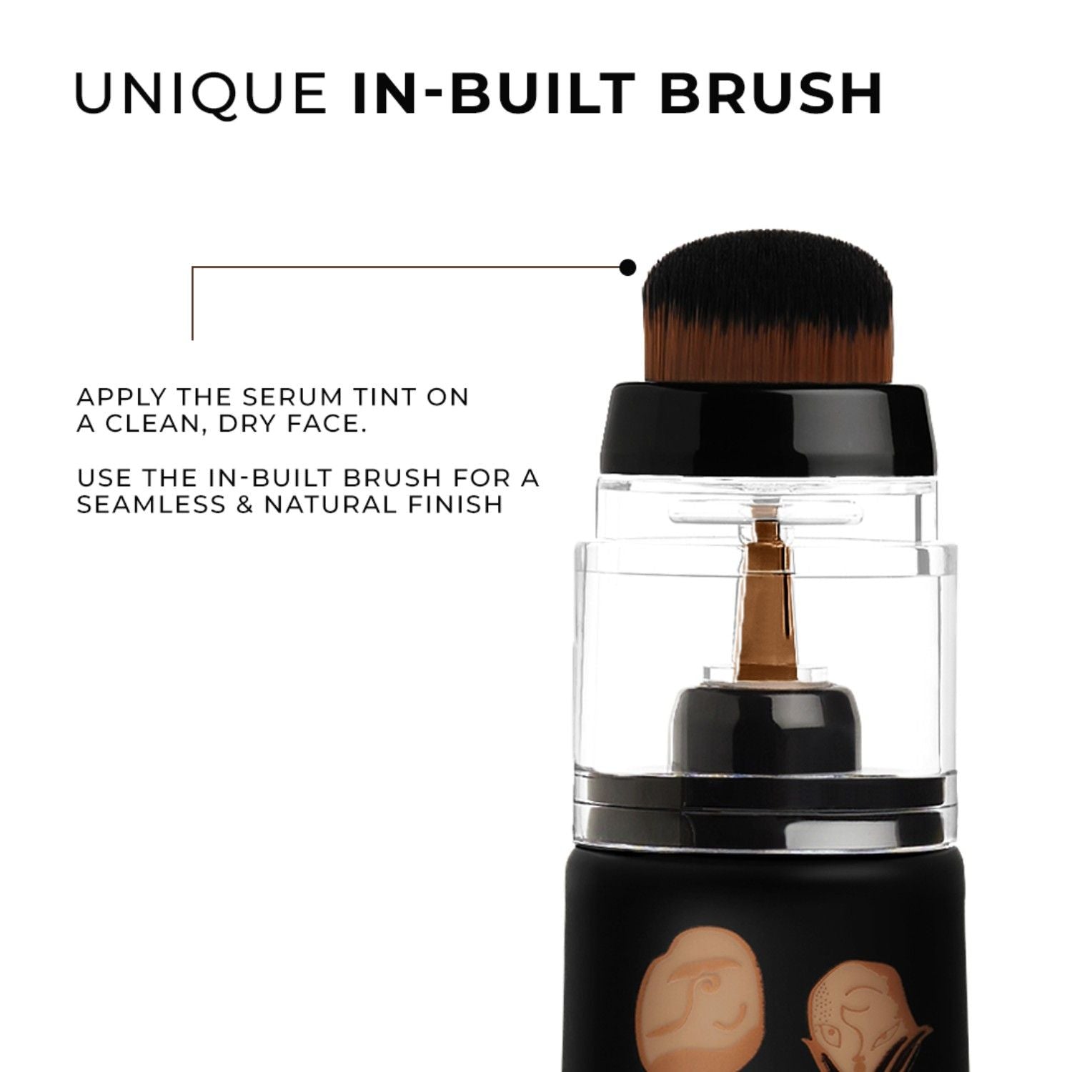 Lovechild Masaba Skip Everything Serum Skin Tint SPF 20, Liquid Foundation for all Skin type, with In-Built Brush, Enriched with Vitamin E for anti-ageing benefits