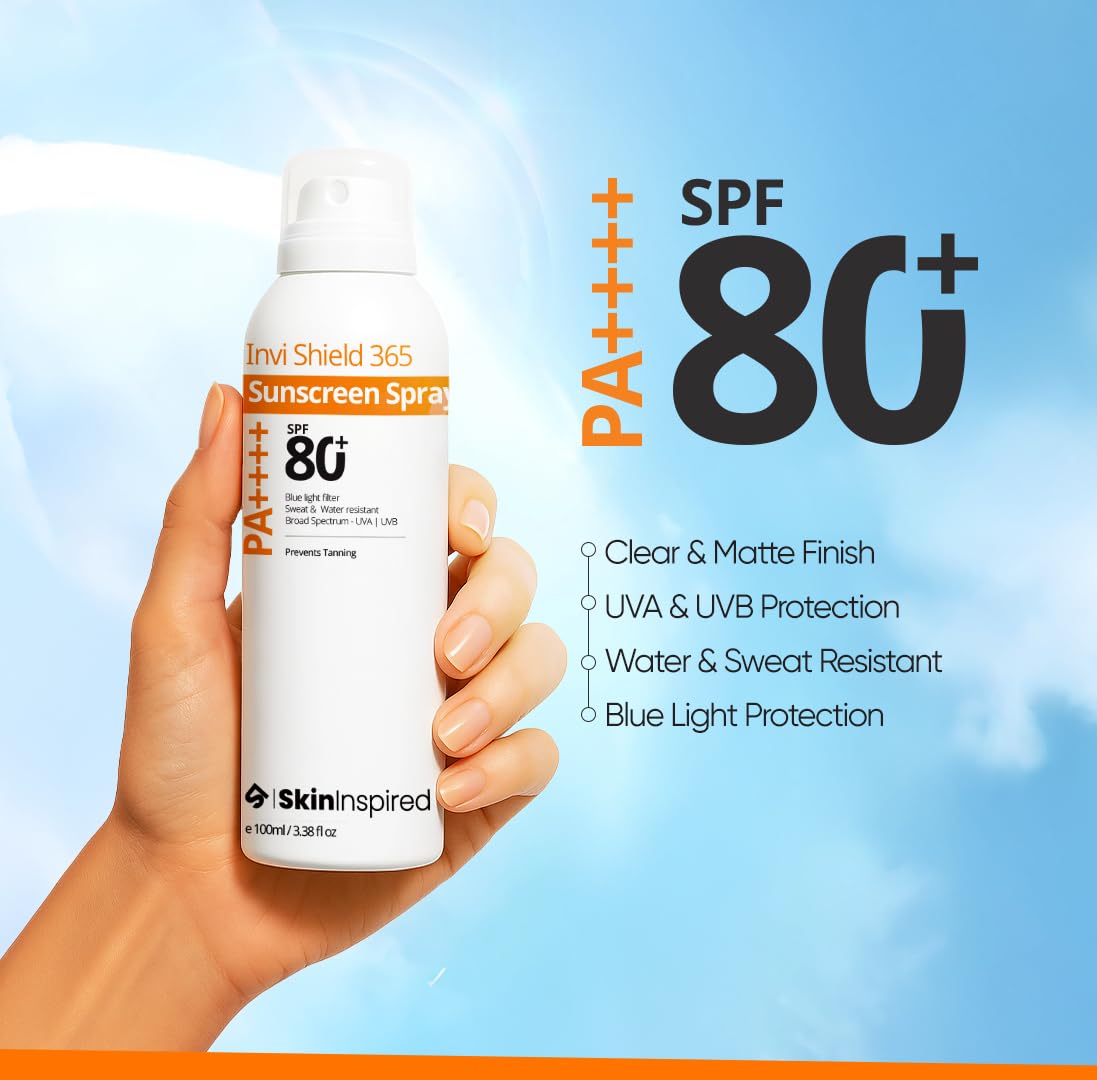 SkinInspired Invishield 365 Body Sunscreen Spray SPF 80+ PA++++