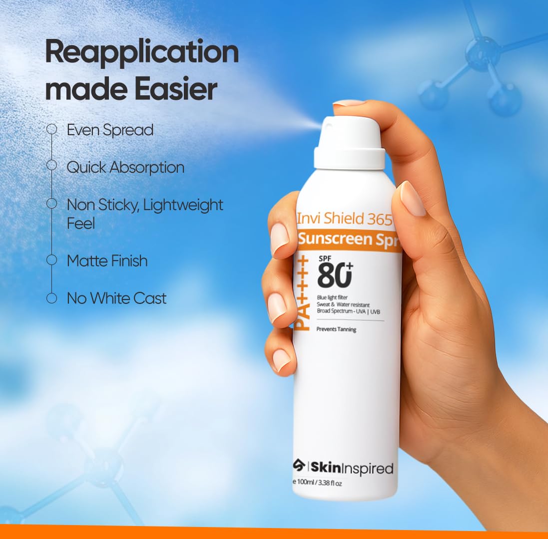 SkinInspired Invishield 365 Body Sunscreen Spray SPF 80+ PA++++