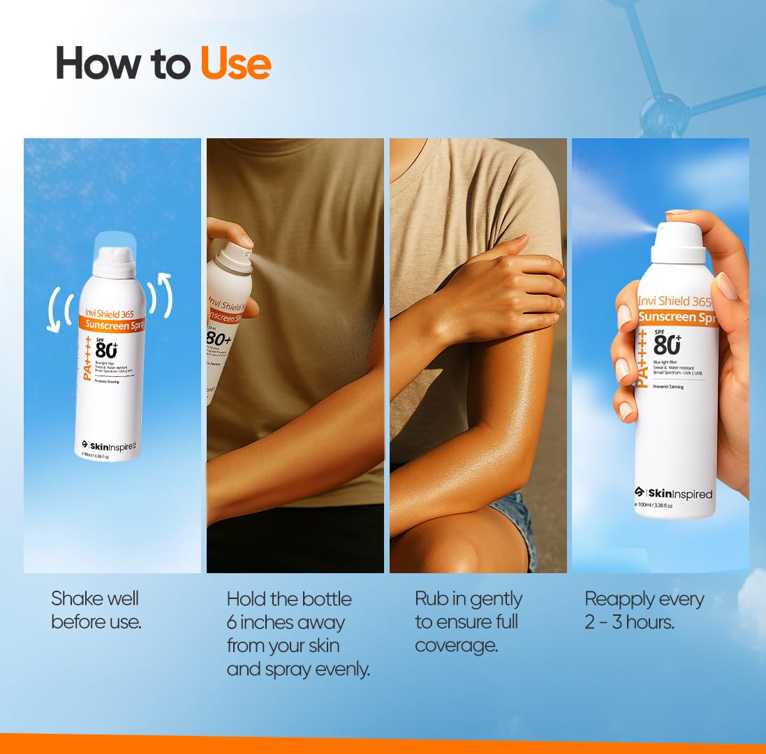SkinInspired Invishield 365 Body Sunscreen Spray SPF 80+ PA++++