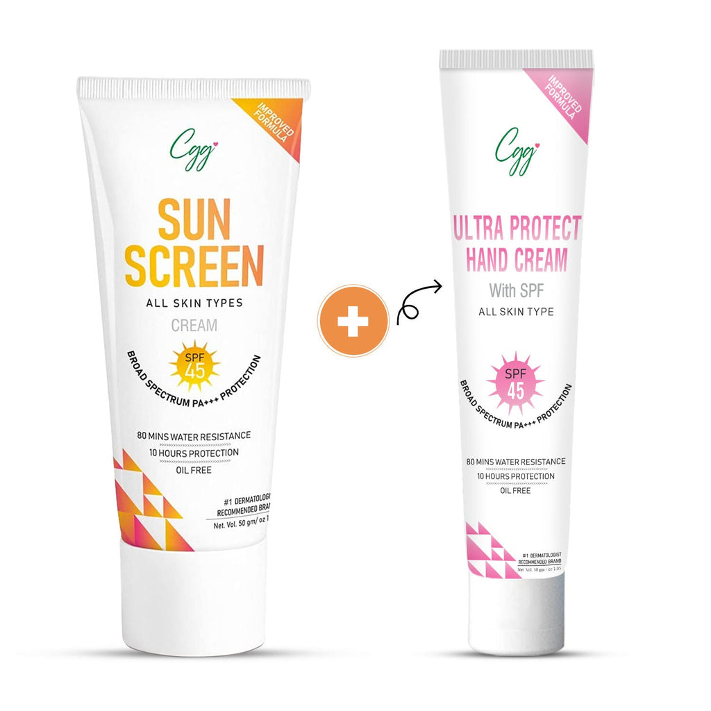 CGG Cosmetics Suncreen SPF 45 + FREE CGG cosmetics Hand cream SPF 45