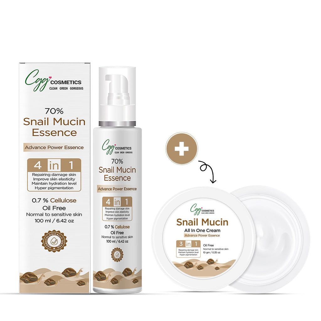 CGG Cosmetics 70% Snail Mucin Essence + FREE All In One Cream