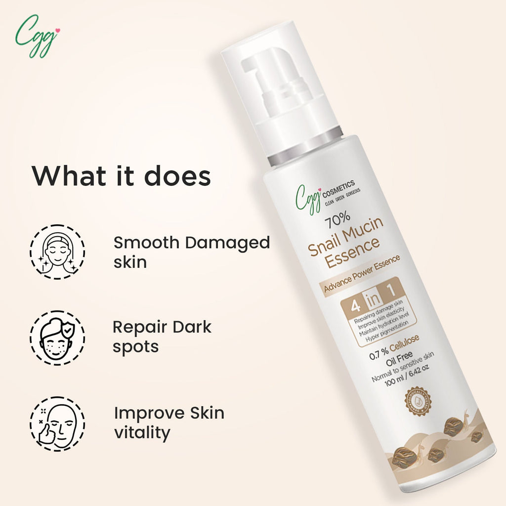 CGG Cosmetics 70% Snail Mucin Essence + FREE All In One Cream