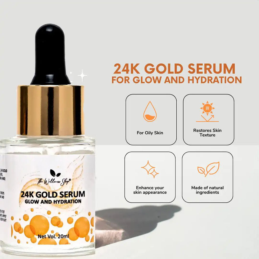 The Wellness Shop 24K Gold Serum For Glow And Hydration Water Based