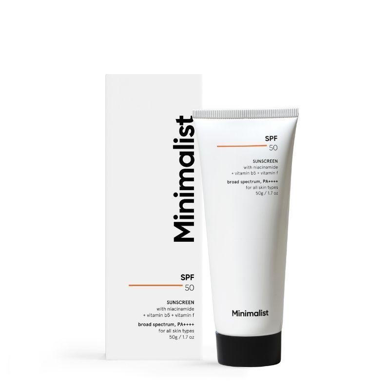 Minimalist SPF 50 PA ++++ Sunscreen With Multi-Vitamin For Reducing Photoaging & No White Cast
