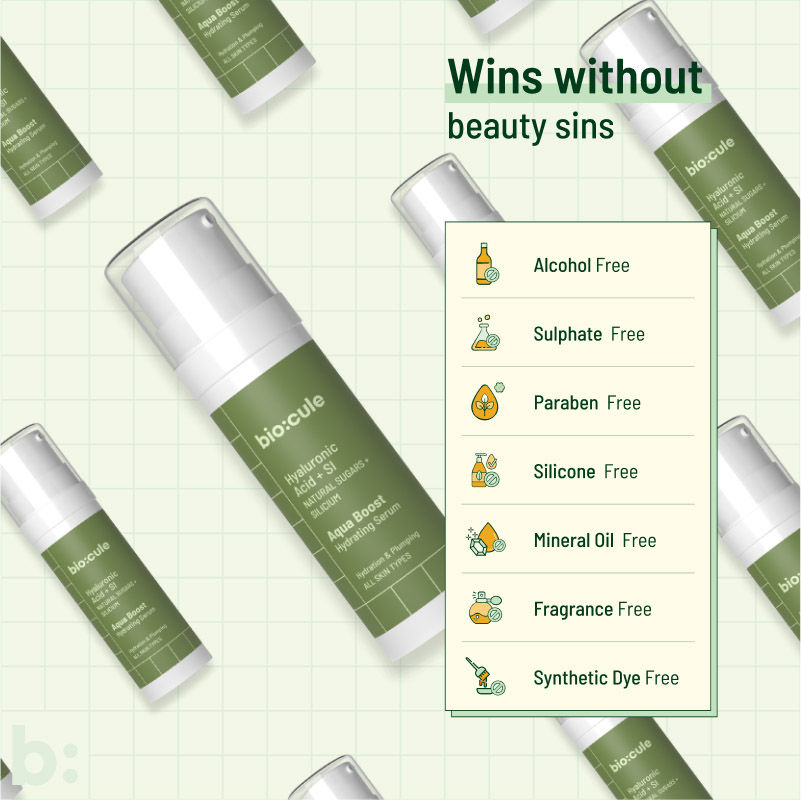 Biocule Aqua Boost Hydrating Face Serum - For All Skin Types