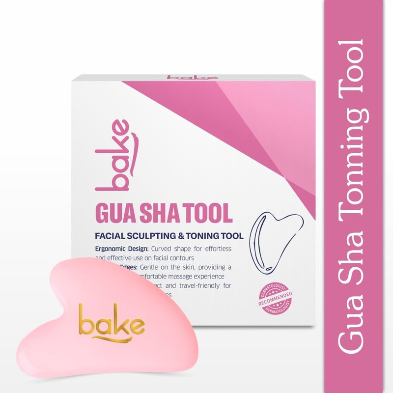 BAKE Quartz Gua Sha Stone Face Massager Tool for Reducing Fine Lines & Wrinkles and Eye Puffiness