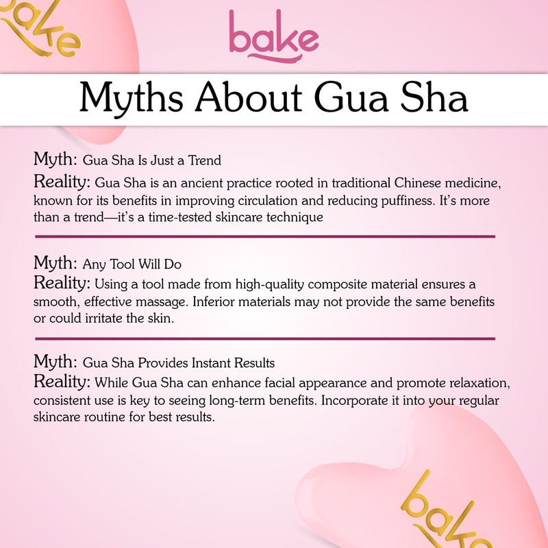 BAKE Quartz Gua Sha Stone Face Massager Tool for Reducing Fine Lines & Wrinkles and Eye Puffiness