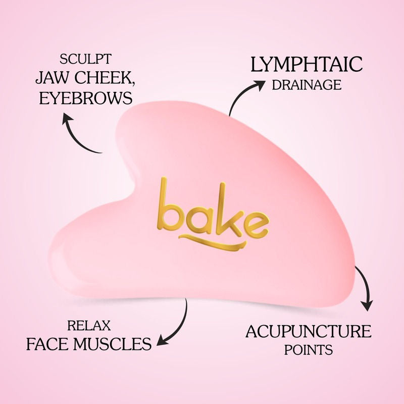 BAKE Quartz Gua Sha Stone Face Massager Tool for Reducing Fine Lines & Wrinkles and Eye Puffiness