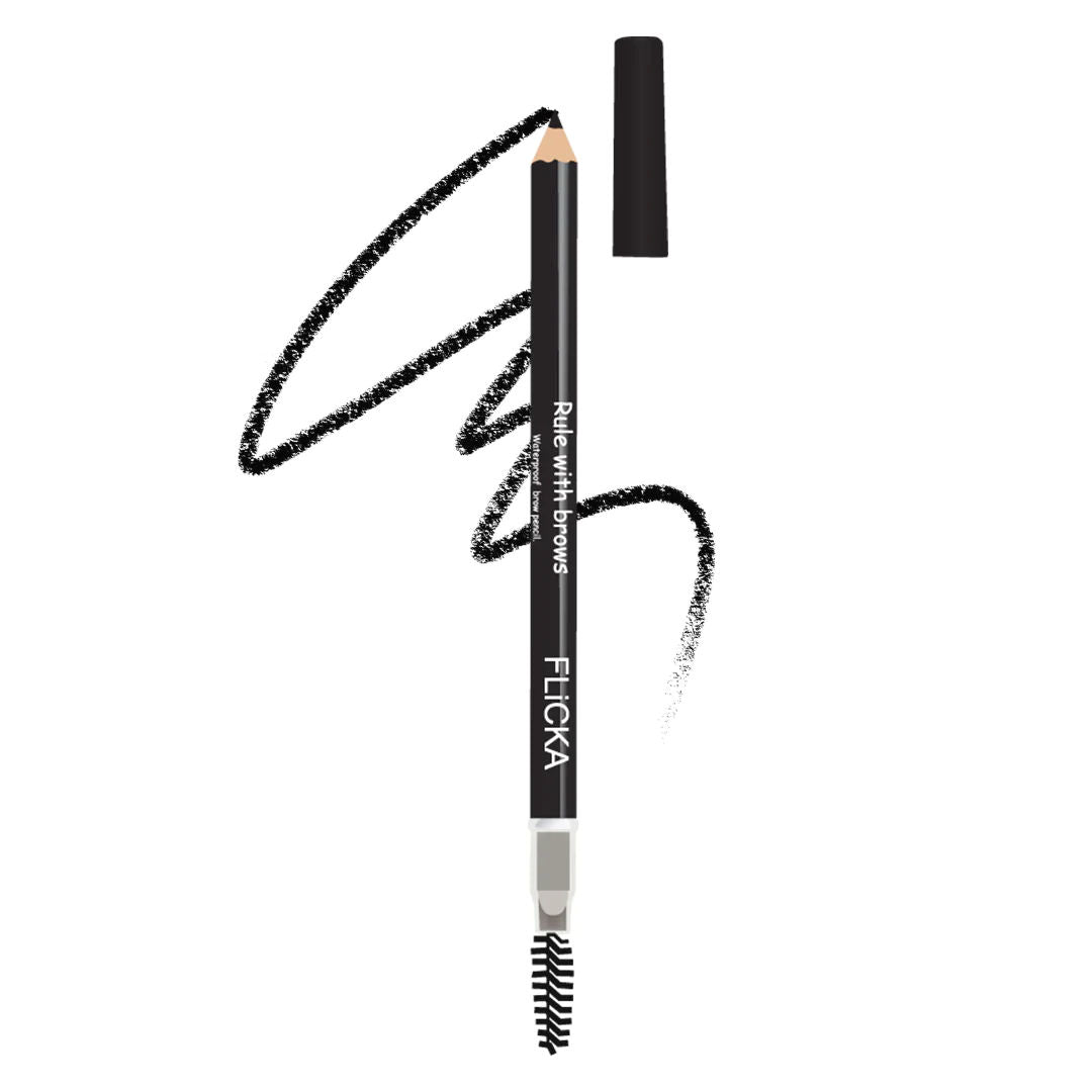 Flicka Rule With Brows Eyebrow Pencil Long Lasting Waterproof & Smudgeproof Buildable Color