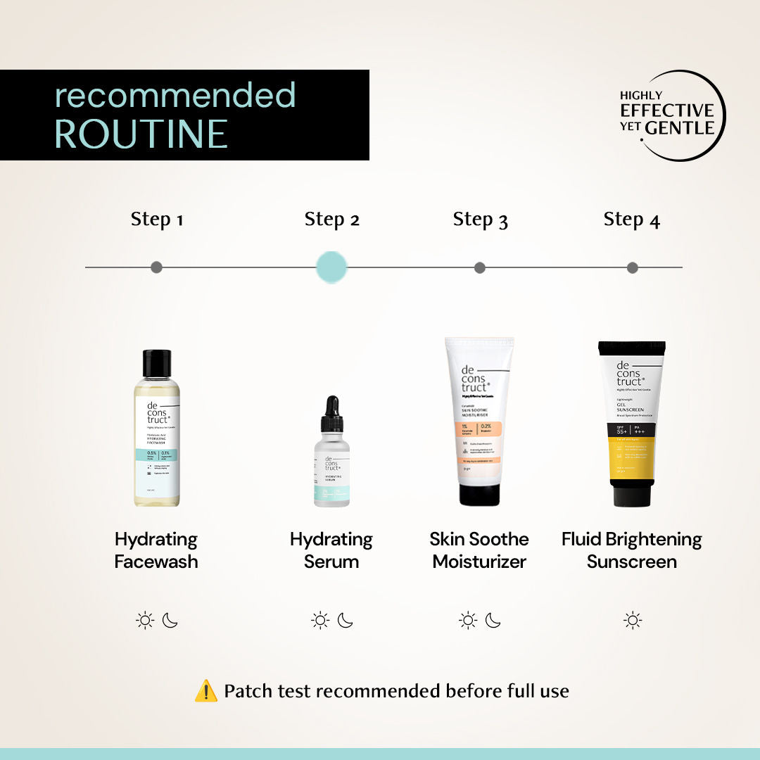 Deconstruct Hydrating Serum, 2% Hyaluronic Acid + 1% Niacinamide, Soft & Plump Skin