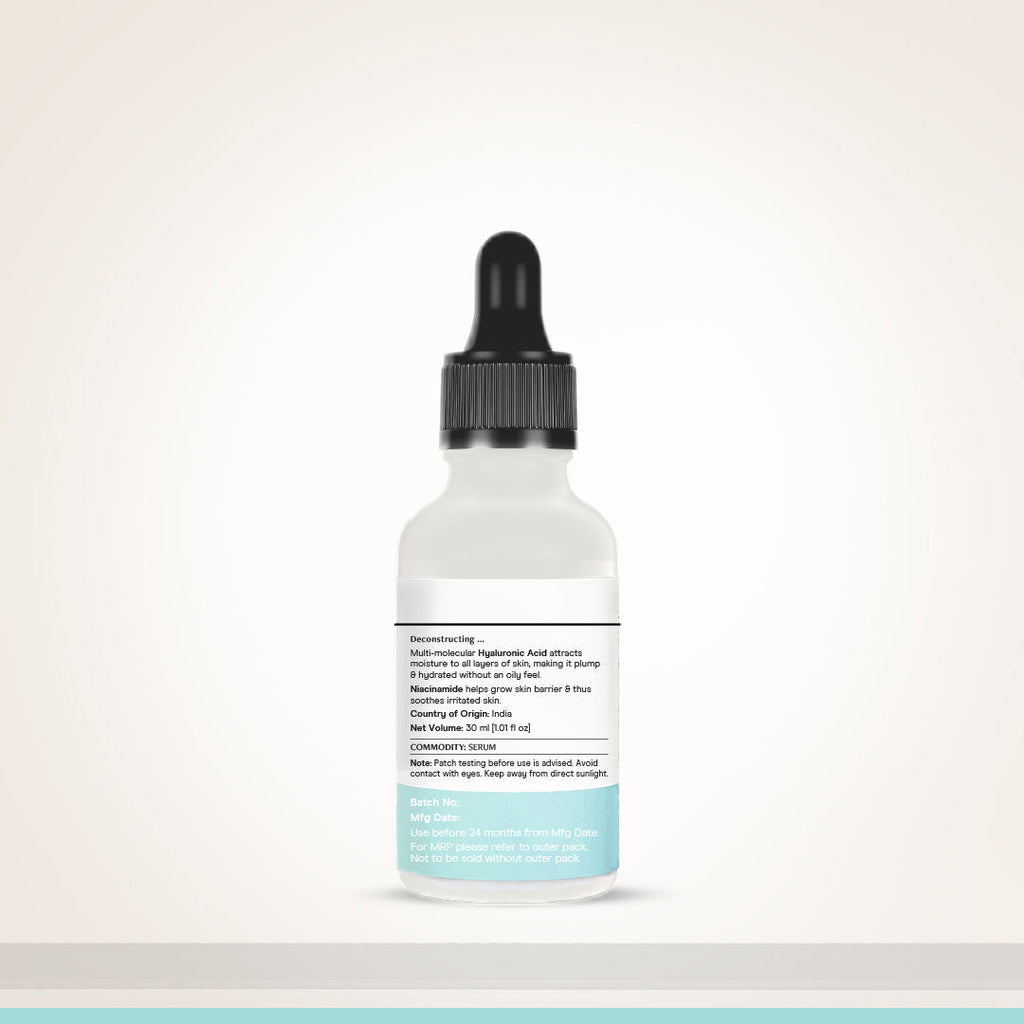 Deconstruct Hydrating Serum, 2% Hyaluronic Acid + 1% Niacinamide, Soft & Plump Skin