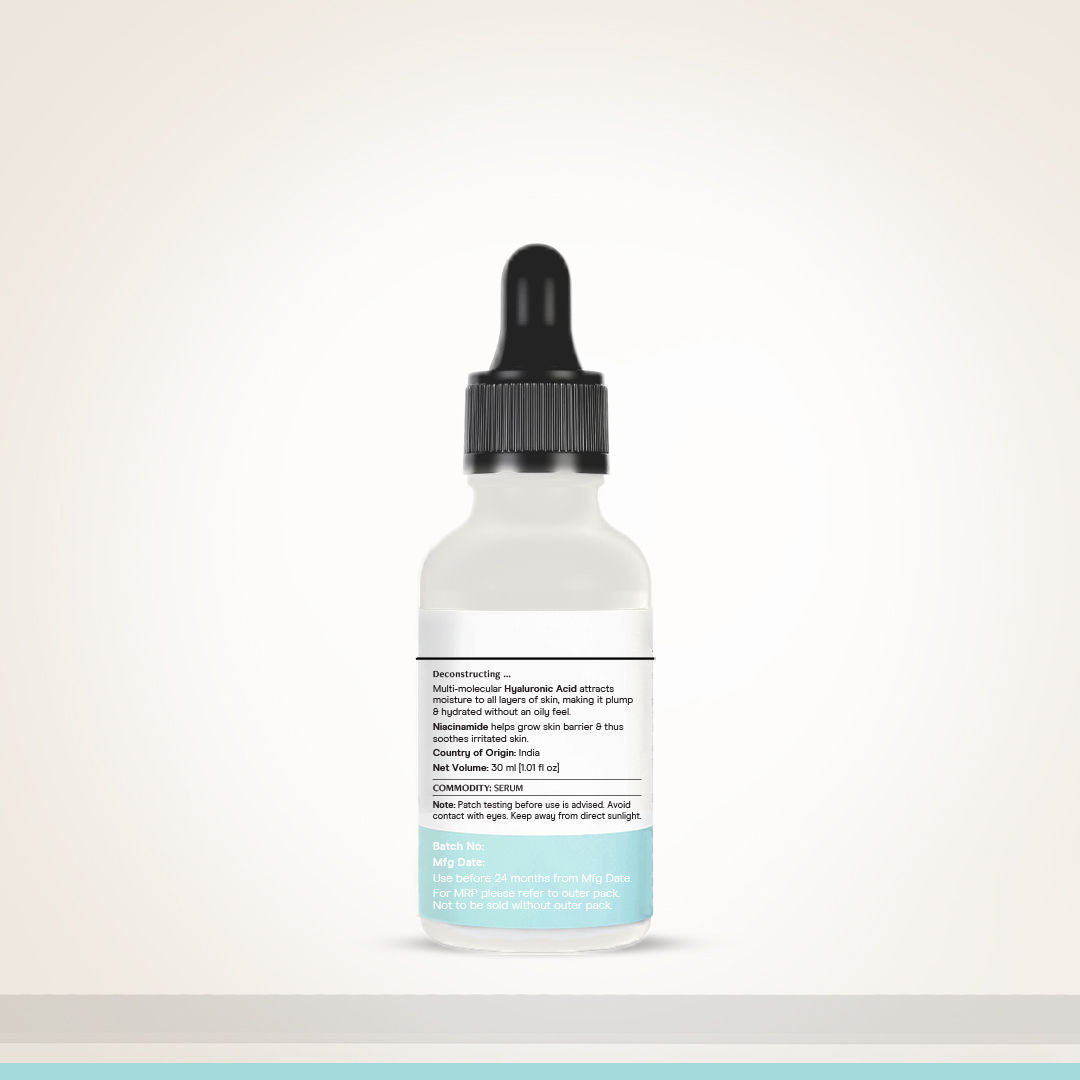 Deconstruct Hydrating Serum, 2% Hyaluronic Acid + 1% Niacinamide, Soft & Plump Skin