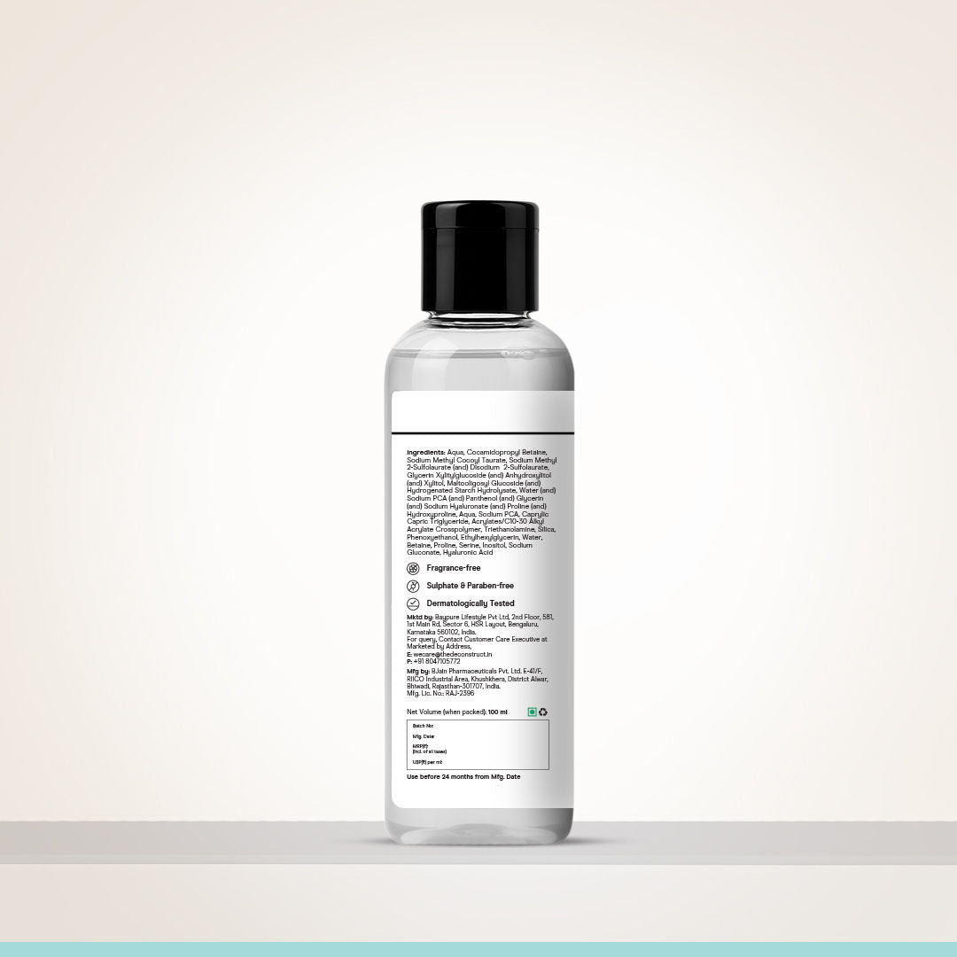 Deconstruct Hydrating Face Wash, 0.5% Amino Acids + 0.1% Hyaluronic Acid, Deeply Cleanses & Hydrates