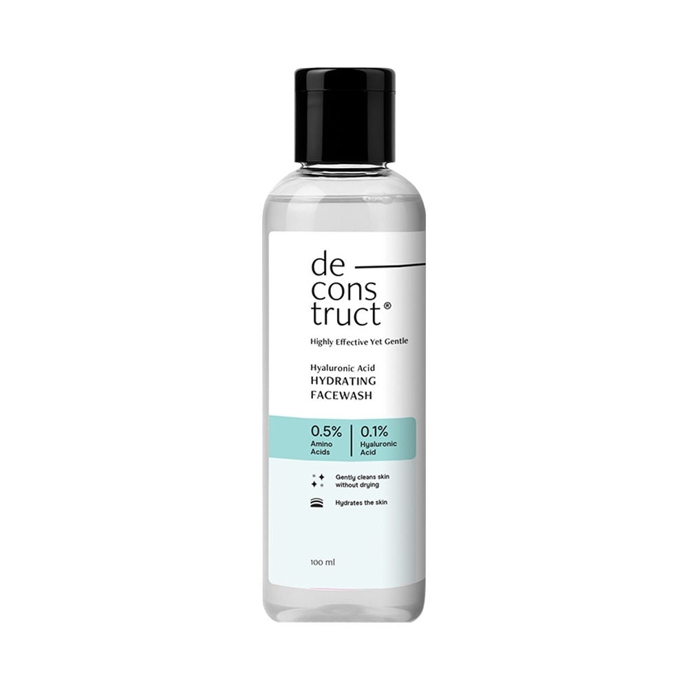 Deconstruct Hydrating Face Wash, 0.5% Amino Acids + 0.1% Hyaluronic Acid, Deeply Cleanses & Hydrates