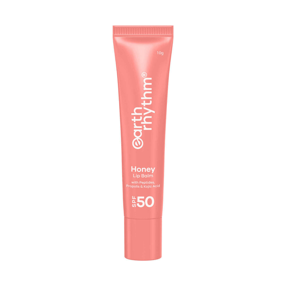 Earth Rhythm Honey Lip Balm Spf 50 Brightens Lips With Propolis, Peptides & Kojic Acid
