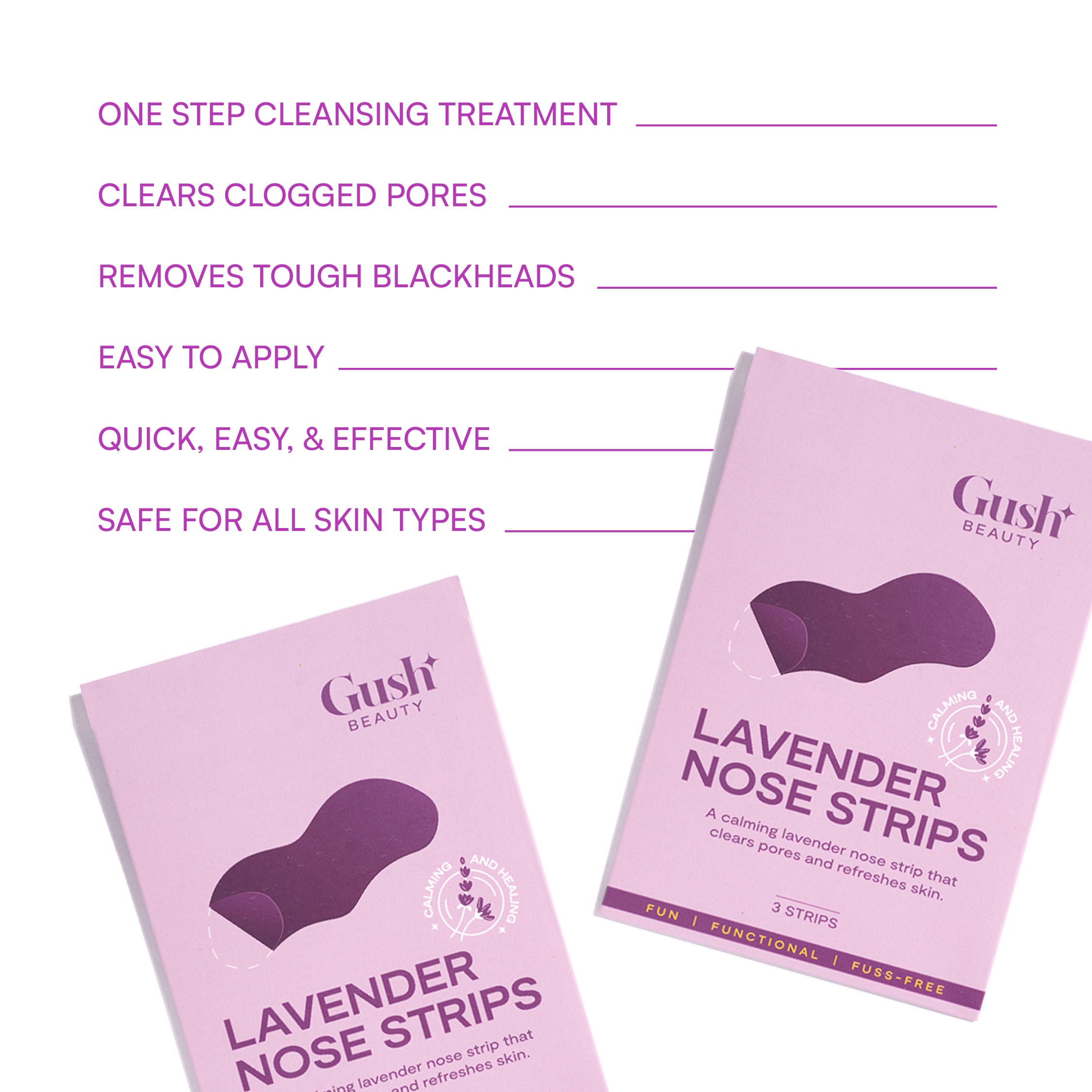 Gush Beauty Nose Pore Patches - Lavender