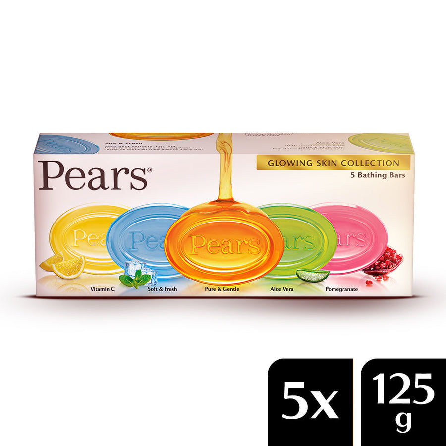 Pears Glowing Skin Collection Variety 5 Bathing Bars