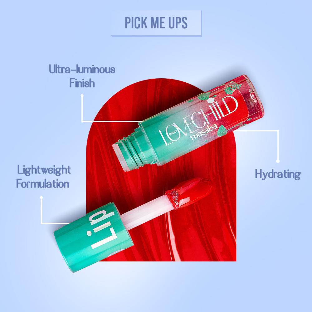 Lovechild Masaba Lip Gloss Oil, Tinted Lip Gelato Enriched with Jojoba Oil & Shea Butter