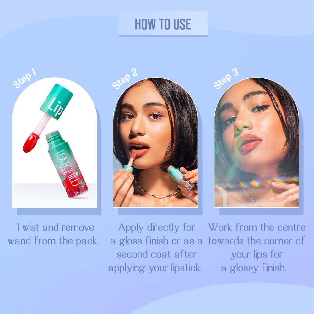 Lovechild Masaba Lip Gloss Oil, Tinted Lip Gelato Enriched with Jojoba Oil & Shea Butter