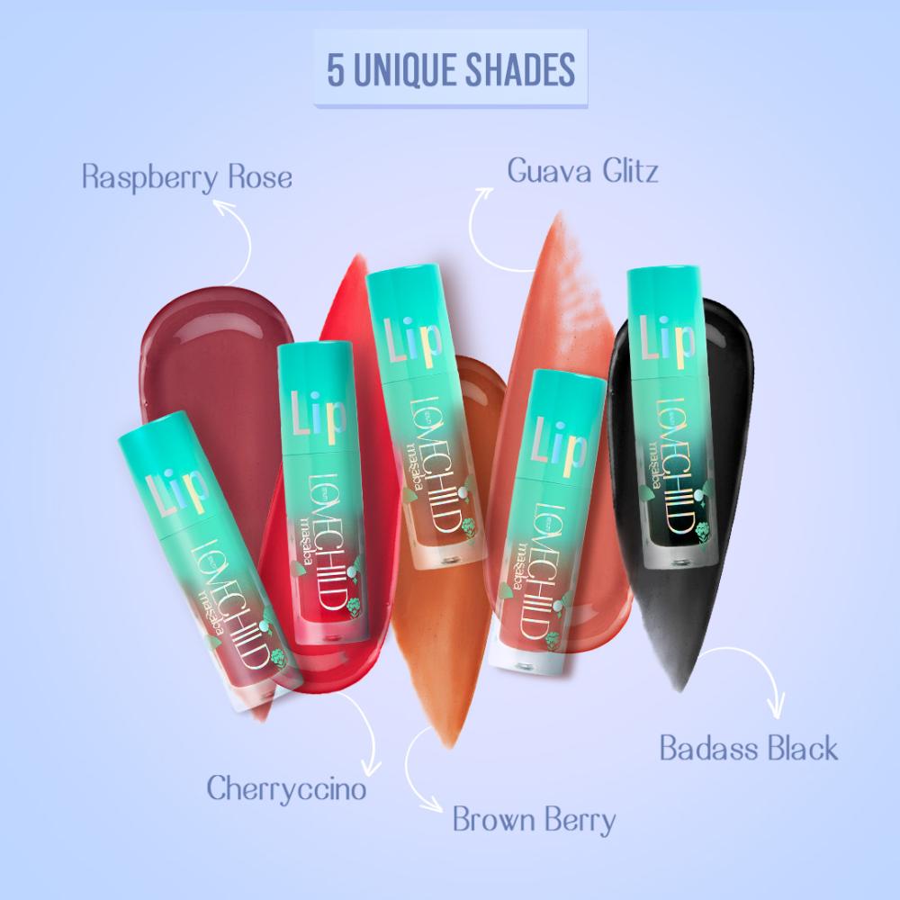 Lovechild Masaba Lip Gloss Oil, Tinted Lip Gelato Enriched with Jojoba Oil & Shea Butter