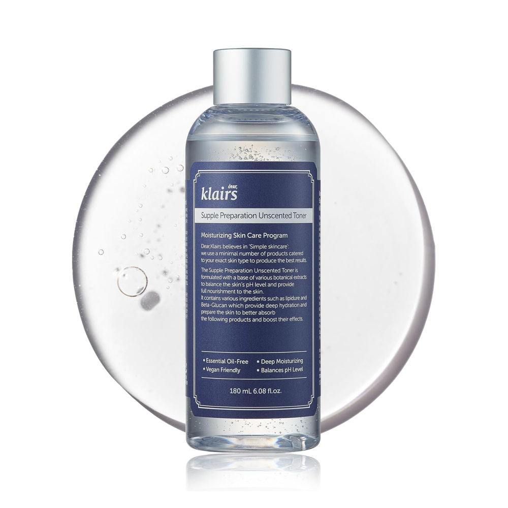 Klairs Supple Preparation Unscented Toner, Bestselling Moisturizing Korean Toner For Sensitive Skin