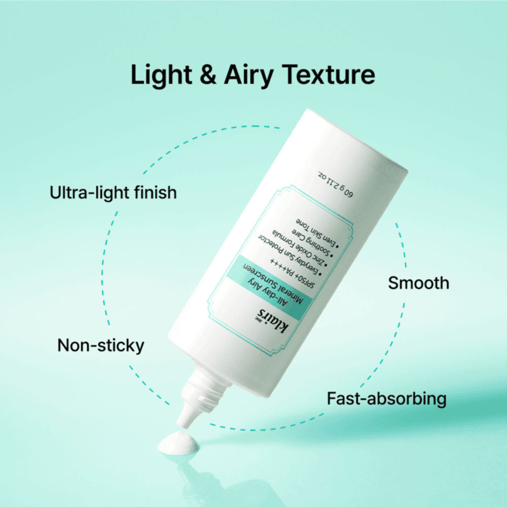 Klairs All-Day Airy Mineral Sunscreen SPF50+ PA++++