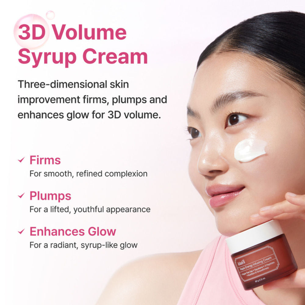 Klairs Maple Energy Infusing Cream, Wrinkle Care Korean Cream with 3 Peptides For Glowing Skin