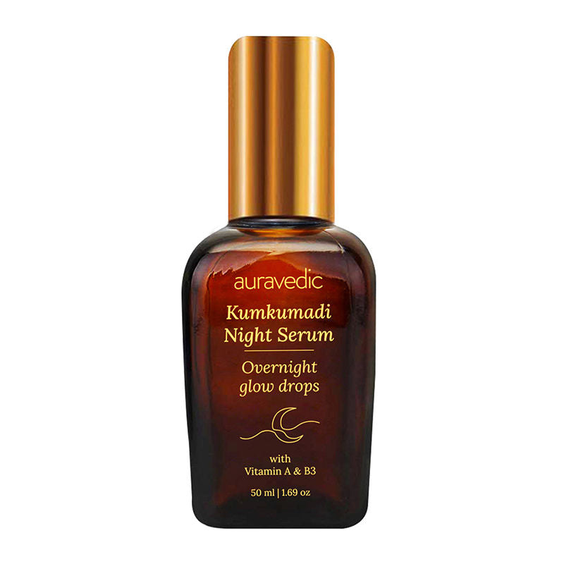 Auravedic Kumkumadi Tailam Night Serum Kumkumadi Face Serum With Kumkumadi Oil For Anti Aging Glow
