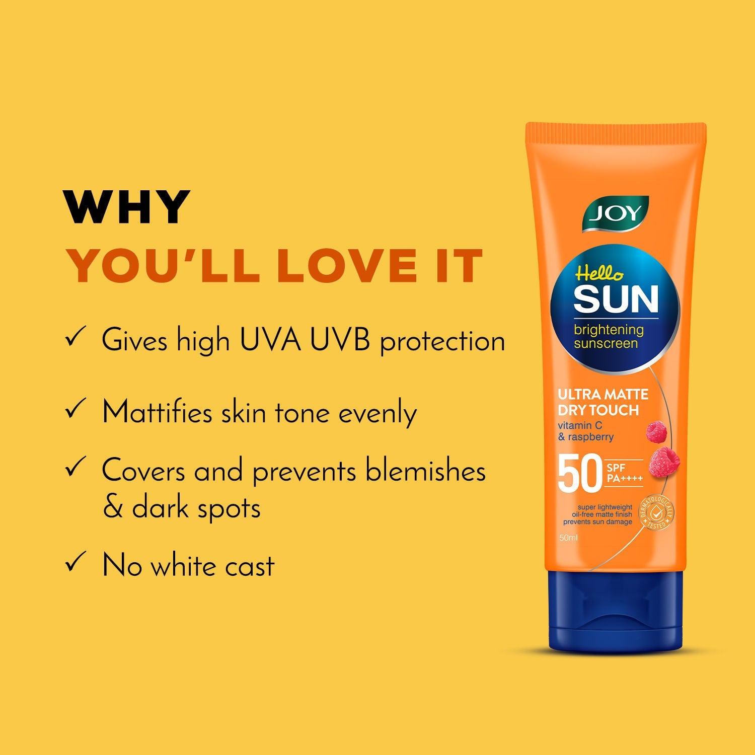 Joy Revivify Hello Sun Ultra Matte Dry Touch SPF 50 PA++++