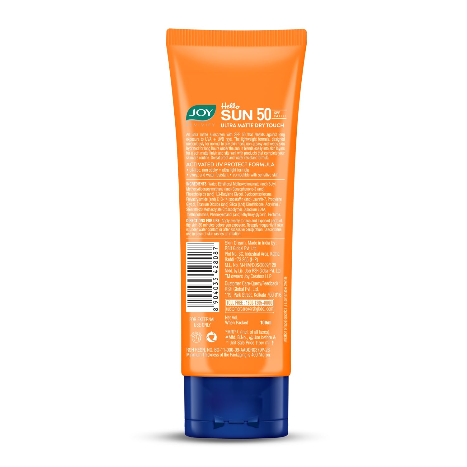Joy Revivify Hello Sun Ultra Matte Dry Touch SPF 50 PA++++