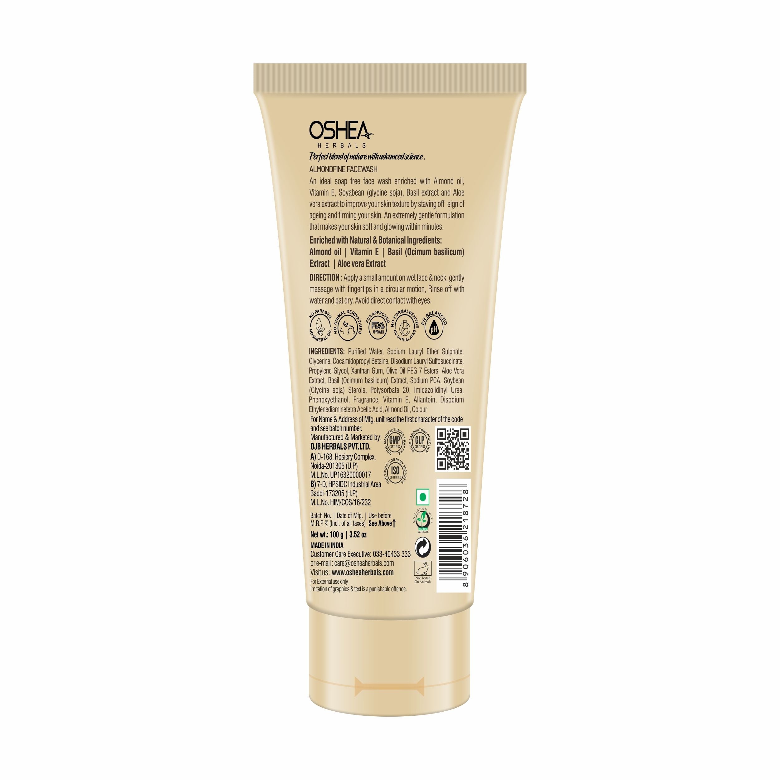 Oshea Herbals Almondfine Anti Agening Face Wash