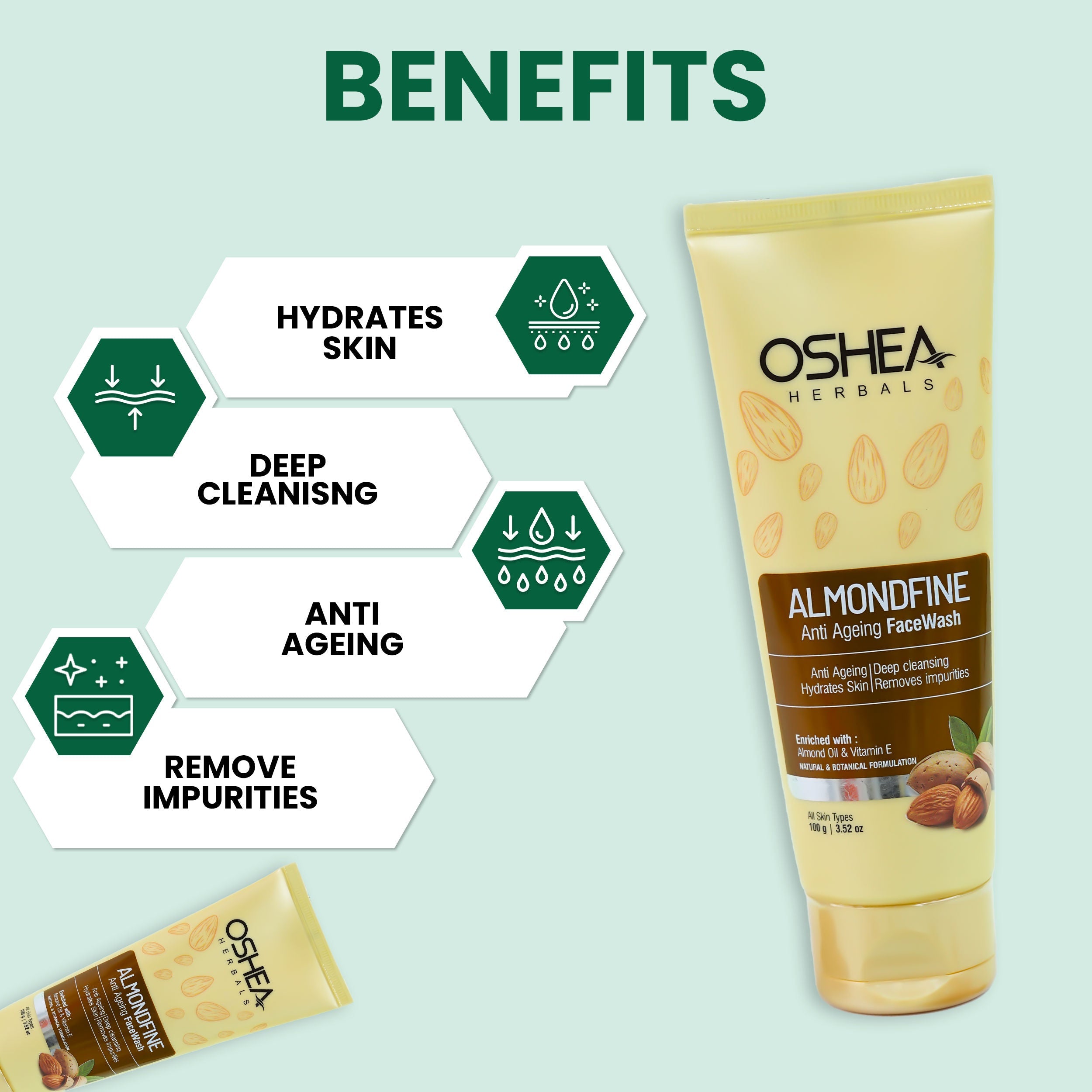 Oshea Herbals Almondfine Anti Agening Face Wash