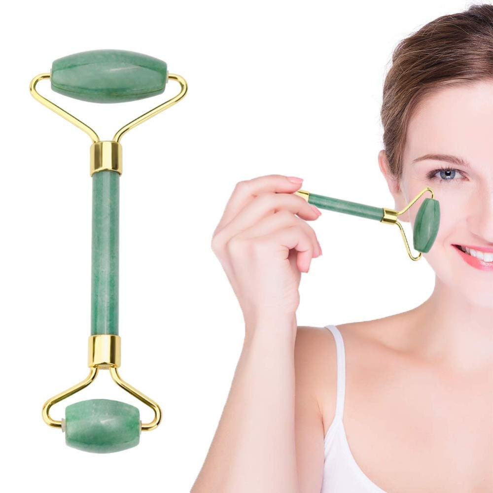 SEMINO Pure Jade Green Adventurine Roller For Face
