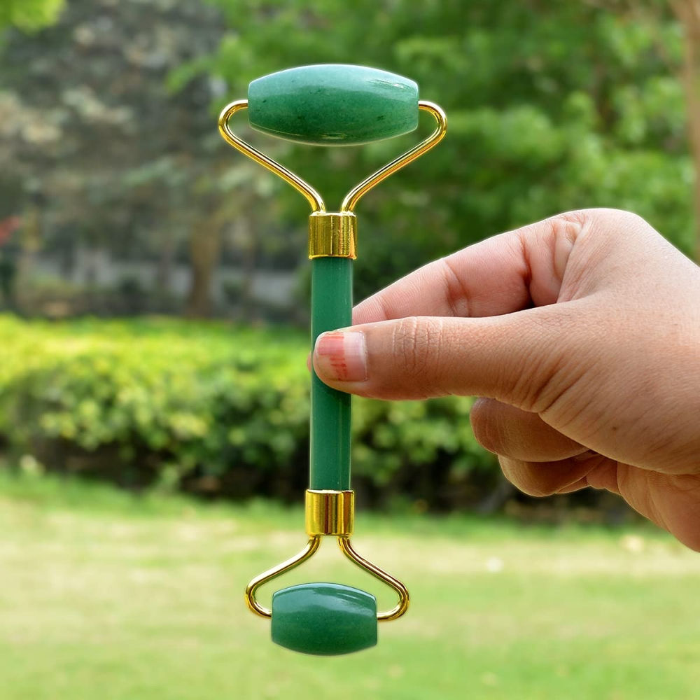 SEMINO Pure Jade Green Adventurine Roller For Face