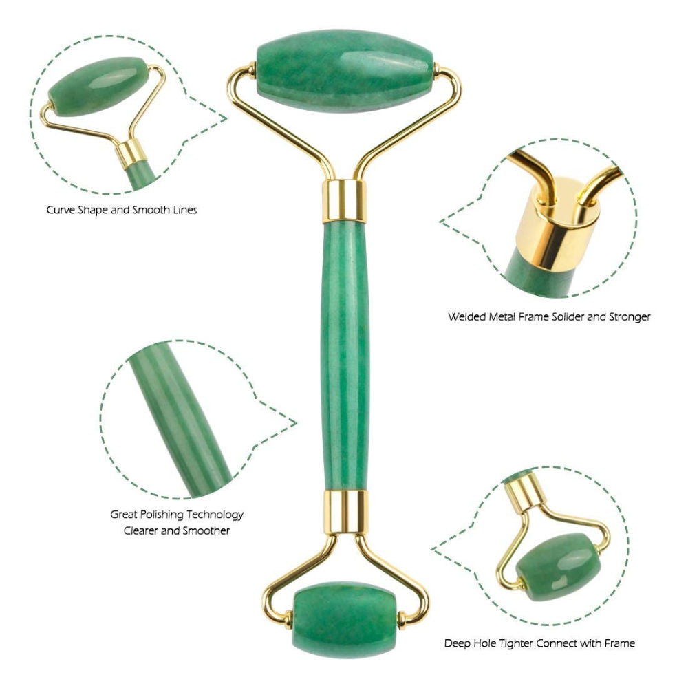 SEMINO Pure Jade Green Adventurine Roller For Face